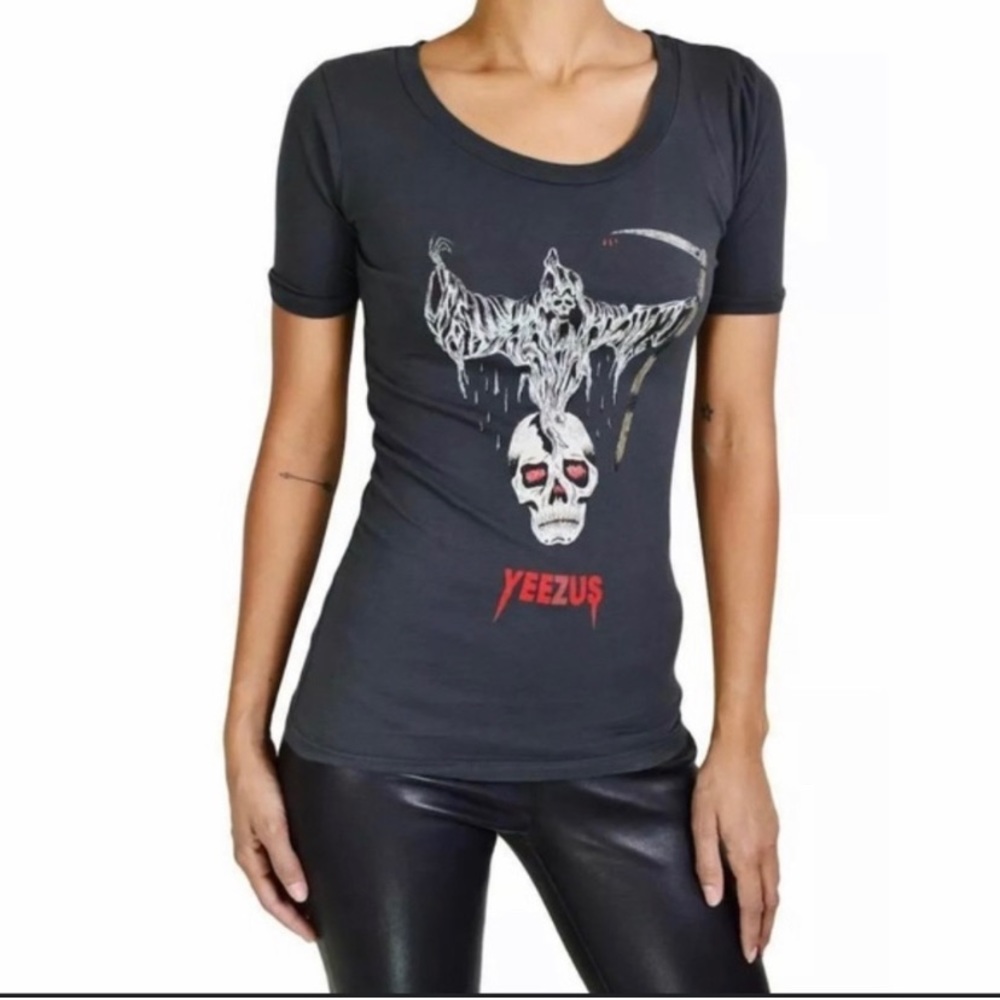 Yeezus Tour / Ye / Kanye West Grim Reaper Shirt in Gunmetal Grey, size XS
